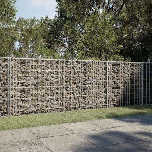 Somanki Gabione mit Deckel 300x50x100 cm Verzinktes Eisen, Gabionen Zaun, Steinkorb Garten, Gabionenkörbe, Gabionen Gitter, Dekorative Zã¤UNE - 3295144