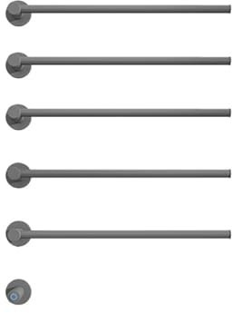 WRJAHCG Toallero Electrico Baño Radiador Electrico,Toallero Radiador Electrico Bajo Consumo Secatoallas Electrico Pared,Acero Inoxidable Toallero De Baño Electrico,Gris,5 Bar