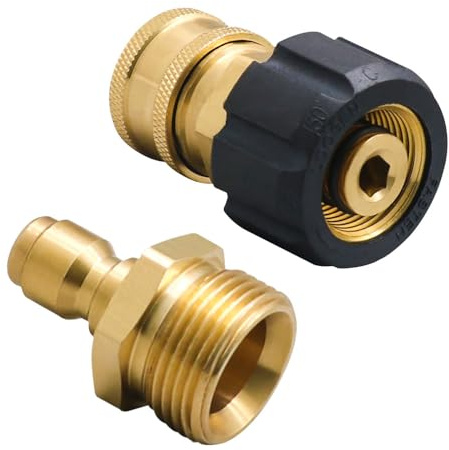 Napredak Pressure Washer Quick Connect Kit, M22-14mm to 1/4 Inch, Brass