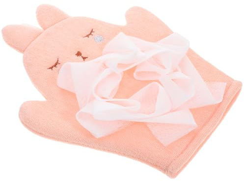 ibasenice Exfolierende Bad-handschuhe Mit Niedlichem Hasen-design Doppelseitige Reinigung Für Sanfte Hautpflege Für Kleinkinder Tragbar Und Leicht Waschhandschuhe Für Bad