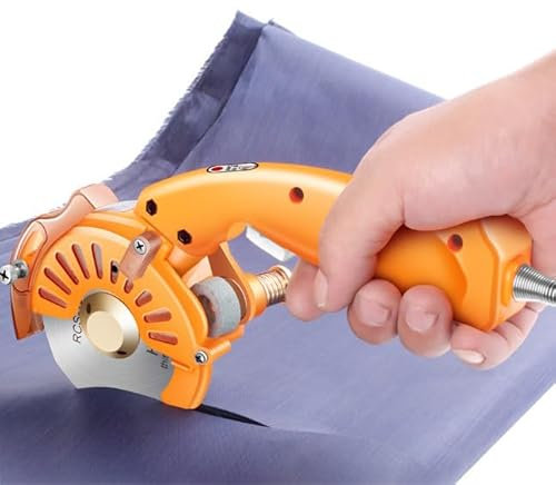200/250/300W Taglierina per Tessuti Multistrato in Pelle(Spessore Di Taglio ≥28/33/40 Mm), Taglierina Elettrica per Tessuti - Forbici per Tessuti Regolabili a 5 Velocità,100mm