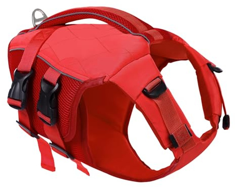 KONVINIT Gilet de Sauvetage pour Chien - Gilet de Flottaison Réglable avec Poignée et Bandes Réfléchissantes, Sécurité pour Natation, Bateau, Canoë | KONVINIT Dog Life Jacket