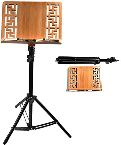 Notenständer aus Holz, tragbar, 71,1 cm, 160 cm, höhenverstellbar, für Konzert-Präsentationsständer, robust, keine Tasche erforderlich