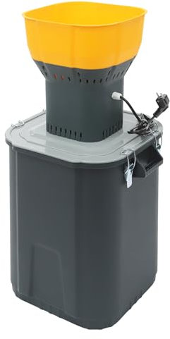 Mulino elettrico per cereali, professionale elettrico agricolo con 5 setacci, 400kg/h, 19000rpm, 1300W, macina per cereali, produzione di mangimi