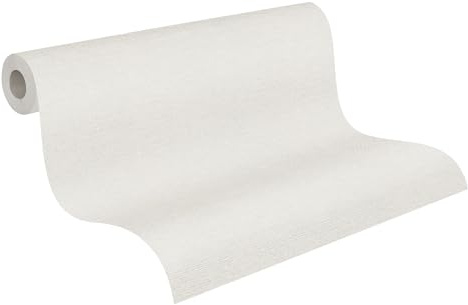 A.S. Création Vliestapete Strukturtapete - Uni Tapete 306889 in Creme - einfarbige Wandtapete für verschiedene Räume 10,05 m x 0,53 m (Packung mit 6)