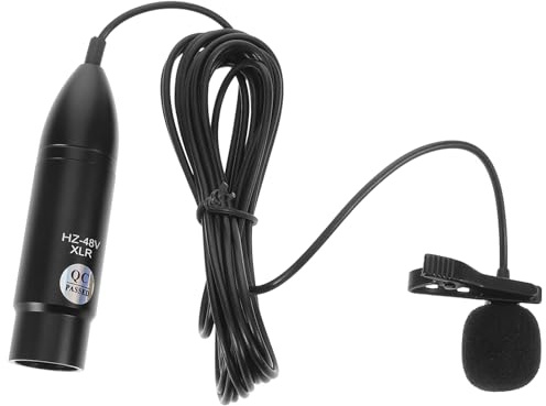 BAZEITFLOW 48v Microfono Lavalier Indossabile Xlr Tre Pin Per Registrazioni Professionali Per Conferenze Streaming e Registrazioni Vocali Design Leggero e Portatile