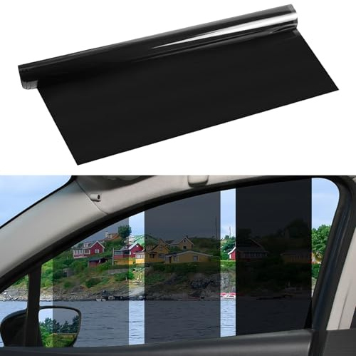 bechoanigel Film teinté pour voiture, 20 % VLT - 50 cm x 3 m - Film teinté pour fenêtre de voiture - Pour bloquer les rayons UV/IR, la chaleur et l'éblouissement - Pour la maison et le camion