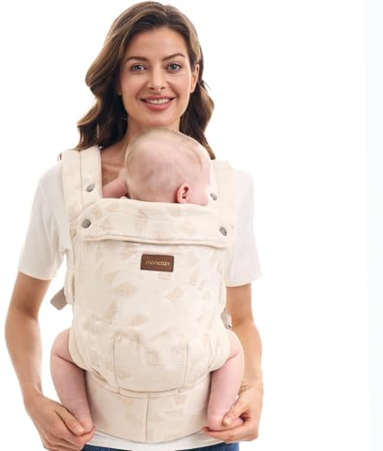 Momcozy Bärsele: Ergonomisk, bekväm och lätt - Lätt att ta på, Idealisk handsfree-lösning, Förstärkt ländryggsstöd, Geometri