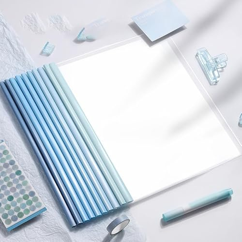 20 Stück Klemmmappe A4 für thermobindegerät, Thermobindemappen A4 Rückenbreite 10 mm, klemmhefter a4 transparentem Deckel bewerbungsmappe für Office Schule File Dokumente Organizer (Blau)