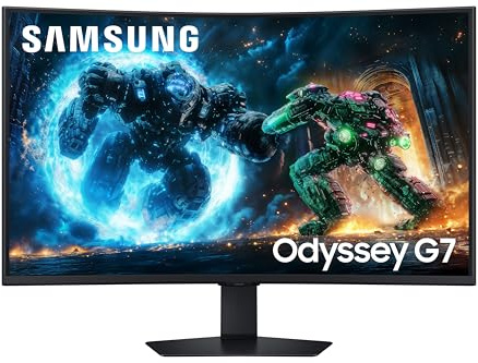 Samsung Odyssey G7 LS37FG756EUXXU 37inches Curved 4K UHD Gaming Monitor - 165Hz, 1ms, 3840x2160 UltraHD, 1000R, HDMI 2.1, Displayport, USB, Height Adjust