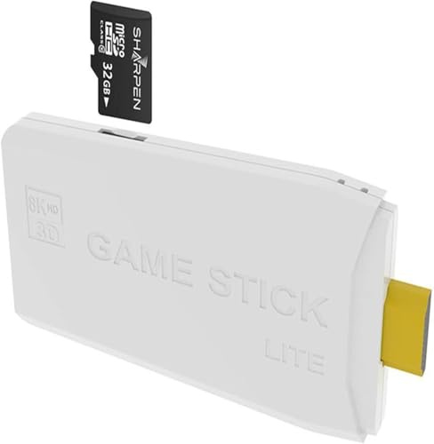 Wireless Retro Game Console, 20000+ Classic Games Retro Game Stick, 4K High Definition HDMI Output, Dual 2.4G Wireless Controllers, Plug & Play Video Game Console, Built-in 64G (White)