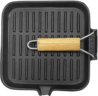 Genérico Sartén De Hierro Fundido | Plancha Para Horno - Sartén De Hierro Colado Resistente Alta Temperatura Para Cocina Camping Exterior Parrilla Hornillo