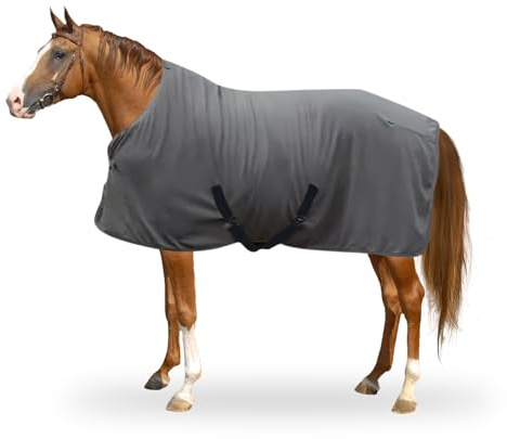 shallyong Coperta Invernale per Cavallo in Pile, Coperta Calda per Esterni, con Cingue Incrociate e Chiusura Pettorale Regolabili, Morbida e Traspirante, Protezione dal Freddo