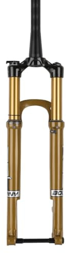 HZXQCVB Forcella MTB Air 27,5/29'' Perno Passante Boost 15x110mm Forcella Anteriore Air per Mountain Bike Escursione 80mm Freno A Disco Tubo Conico 1/2''(Gold,29'')