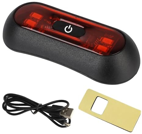 XYSZQJZYP Feu Arrière Avec Interrupteur, Feux Arrière Moto Sur Casque, Indicateur LED, Clignotant D'avertissement, Lumières Stroboscopiques Sans Fil, Lampes Signalisation
