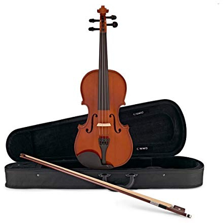 Student-Violine von Gear4music, 1/2 | Für Anfänger von 6-10 Jahren, hochwertige Klanghölzer, Feinstimmer für stabiles Stimmen, Bogen