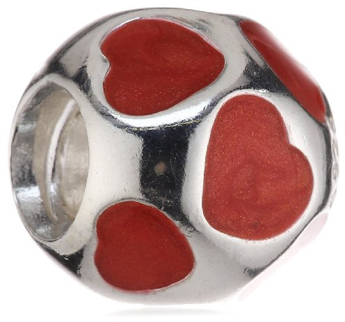 Pandora Damen-Bead Sterling-Silber 925 Herz-Kugel 790543EN17