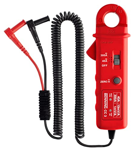 Benning CC 3 AC/DC-Stromzangenadapter (zur Erweiterung des Strombereiches, Anzeige digital über Multimeter, Zangenöffnung 25 mm) 44038