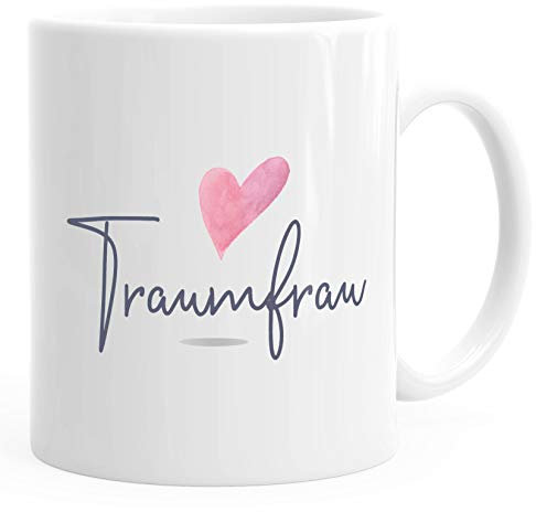 MoonWorks® Kaffeetasse Traumfrau Geschenk-Tasse für Freundin Frau Herz Partner Tasse Liebe Geschenk weiß unisize