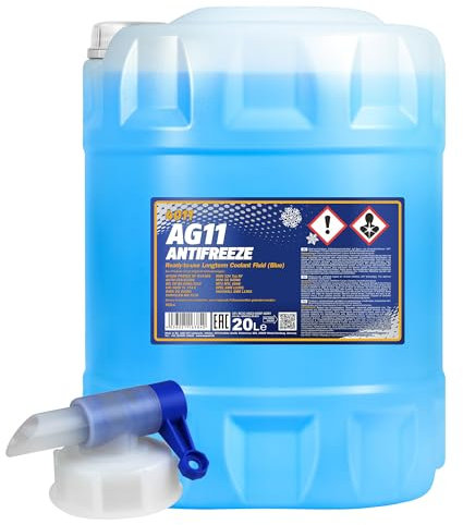 20 L MANNOL Kühlerfrostschutz Longterm Antifreeze AG11-40°C blau + Auslaufhahn Typ G11