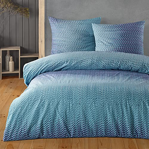 Buymax Bettwäsche 200x200 cm – Bettwäsche Set 3-teilig 200 x 200 cm, Renforcé 100% Baumwolle, Bettbezug mit 2 Kissenbezügen 80x80 cm, Oeko-TEX, Reißverschluss, weich und atmungsaktiv