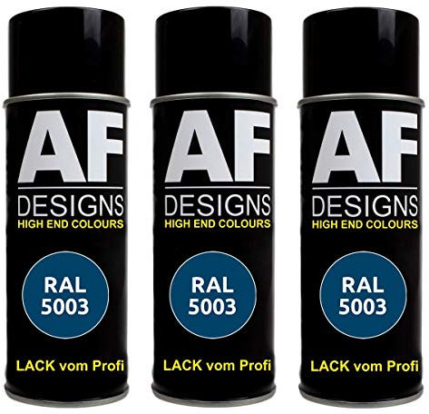 Alex Flittner Designs 3x RAL Lackspray Autolack Buntlack Spraydose RAL5003 SAPHIRBLAU glänzend