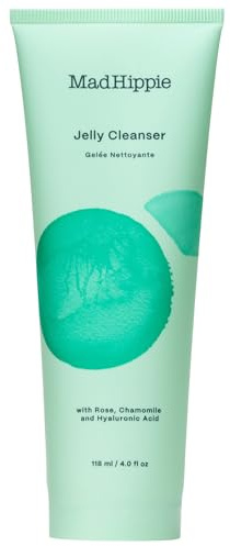Mad Hippie Gel Cleanser - Jelly to Milky Hydrating Face Wash for Women/Men with Rose, Chamomile, and Hyaluronic Acid, 4 FL OZ