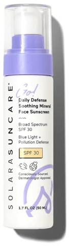 Solara Suncare Daily Defense Soothing Mineral Face Sunscreen SPF 30, 1.7 FZ