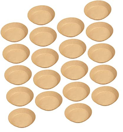 PRETYZOOM 50 Stück Luftfritteusenöl rundes Pergamentpapier 7. 8-Zoll-Pergamentpapier für Heißluftfritteusen Airfryer praktisches Backpapier ölabsorbierendes Backpapier Dampf