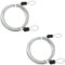 2 Pcs 2 m x 2,5 mm Antivol de Câble de Sécurité à Câble Métallique, Câble de Boucle de Sécurité, Câble de Verrouillage de Sécurité, Câble de Sécurité en Acier Long, pour Valise de Vélo de Scooter