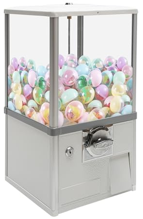 PSUFURV Vending Machine 20.87Inch Height Candy Gumball Machine with Huge Load Capacity Gumball Bank Commercial Gumball Machine Metal Candy Vending Machine for Game Stores