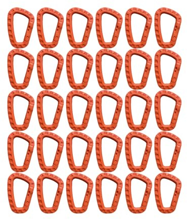 Karabiner Kunststoff Kunststoff Karabiner Karabiner Groß Materialkarabiner Karabinerhaken Kunststoff Plastik Schwarz Carabiner (orange Farbe,30 Stück)