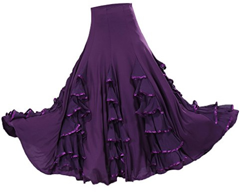 Perfeclan Frauen Spanischer Flamenco Bauchtanz Rock Performance Weibliches Mädchen