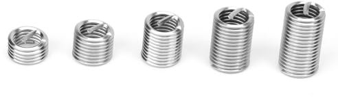 20 Stück M8*1,25 * 2D Edelstahl-Spiraldraht-Gewindeeinsätze-Set, mit Elastizität Zur Vibrationsdämpfung, Zur Verhinderung von Schraubenlockerung und Wartung