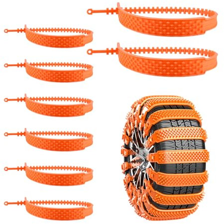 Catene Da Neve Per Auto, 8 Pezzi Catene Da Neve Universali, Catene Auto, Catena Di Trazione Universale Per Pneumatici Per Auto/Fuoristrada/Camion (165-275 Mm)