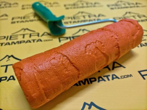 Rolle für Druckputz Beton Stein Beton Rubber Stamp Roller, Modell Fels Alpina 5, ca. 22 x 6,5 cm