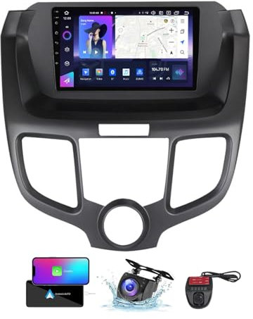HTXPSM Android 13 Car Play Radio Touch screen da 9 pollici Android Auto con Bluetooth 5.0 FM RDS DAB+ Radio/DSP/WiFi/comandi al volante/+ DVR Telecamera,Stereo per auto player digitale con touchscreen