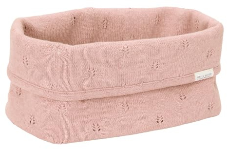Little Dutch Wickeltischkörbchen Körbchen Korb Utensilo Organizer für den Wickeltisch Baby Strick groß Blossom rosa - Pure