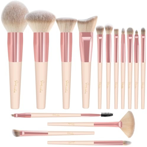 Makeup penselset Start Makers 15 st marmor makeup borstar set stiftelse pulver Blush Blending Eyeshadow penselset