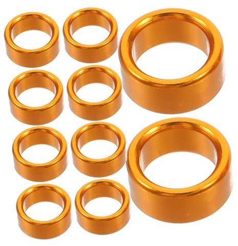 FONDOTIN 10pcs Aluminium Pigeon Training Bands Durable Identification Rings for Pigeons Doves Gold Color Inner Diameter Easy to Attach Comfortable Fit