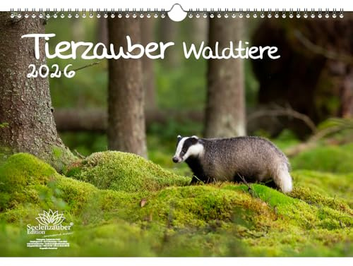 Calendario DIN A3 para 2026 animales del bosque Seelenzauber