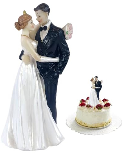 Bride and Groom Figurines CLKDPNO Wedding Couple Cake Topper Resin Couple Figurine Wedding Cake Decorations Party Desktop Home Decor Car Ornaments Valentine's Day