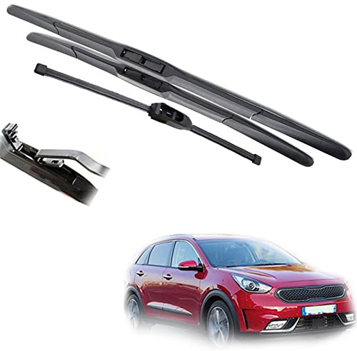 ，pour Kia ，pour NIRO 2016 2017 2018 2019 2020 2021 Kit de balais d'essuie-Glace Avant et arrière pour vitres de Voiture 26'16'13'