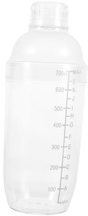 ROMISBABA Shaker Trasparente Per Cocktail Miscelatore Portatile e Leggero Per Bevande Bicchiere Graduato Riutilizzabile Per Bar e Casa Materiale Resistente e Facile Da Pulire