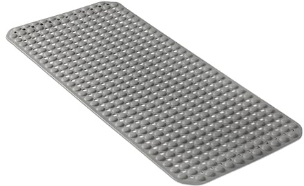 TATAY Alfombra de Bañera Fijación con Ventosas Durabilidad | Alfombra Bañera | Medidas 92x42 cm | Base Antideslizante | Uso Cómodo | 50% Material Reciclado | Y Sensación Placentera, Gris