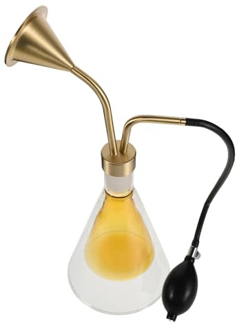 OATIPHO Bottiglia diffusore di oli essenziali in vetro doppio con flangia in ottone per aromaterapia portatile Tester di fragranza per caffè e decorazione festiva