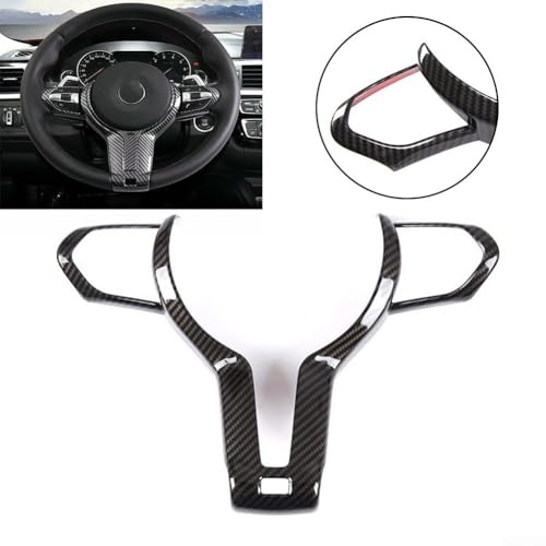 Garniture de volant de voiture en fibre de carbone, matériau ABS, décoration intérieure, protection contre les rayures, anti-corrosion, convient à plusieurs séries, idéal pour les amateurs de voiture
