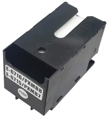 1 contenitore per inchiostro residuo, a prova di perdite, T6716, compatibile con Epson WF-C5790 WF-C5710 ET-8700, nero