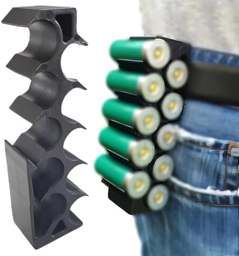 LZAQHMT Taktischer 12-Gauge-Patronenhalter Für 10 Patronen – MOLLE-kompatibler Munitionsträger Mit Clip Für Jagd- Und Schießgürtel Sowie Taktische Taschen