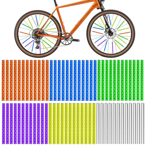 BaZuyunMd 72 Stück Speichenreflektoren, Fahrrad Reflektoren Speichen, Reflektoren Speichen, Wasserdicht und wiederverwendbar, mit 360° sichtbaren Reflektorstreifen, geeignet für Fahrten bei Nacht
